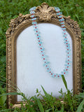 Frosted Blue & Cherry Pop Necklace